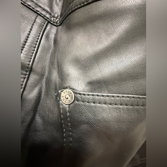 Free People. We the Free Vegan Leather CRVY Lace Front Pants. Size 28. - Picture 7 of 11